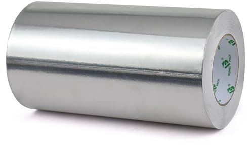 BOMEI PACK 250mmx50m Aluminium Klebeband Hitzebeständiges - Wasserdichtes Alu Klebeband zum Reparieren von Metalloberflächen, Aluband Selbstklebend