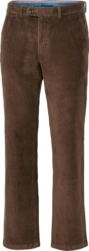 Zerberus Cordhose Herren, modische Freizeithose für Männer, herrlich weiche Cordhosen im Regular-Fit mit Komfortbund, Braun, Gr. 52