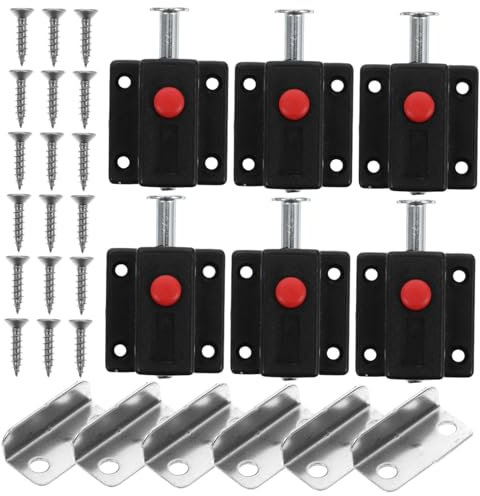 Cabilock 6 Piezas De Herrajes Para Muebles Pestillo De Puerta Oculto Pestillo De Resorte Pestillo Para Puerta De Gabinete Pestillo De Empuje Pestillo De Resorte Pestillo De Puerta De