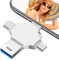 uvervint Memory Stick 512GB 4 in 1 Flash Drive Huge Capacity USB Memory Stick Metal USB 3.0 Drive Waterproof Thumb Drive for Android Phones/Tablets/Computers/Laptops/PC