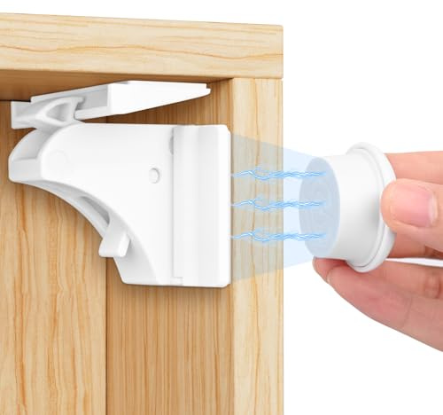 Dreamhigh® Cierre Seguridad Cajones Bebe, 10 Seguros Para Bebés + 2 Llaves, Invisibles Seguridad Puertas Niños, para Utilizadas para Armarios y Cajones, Sin Necesidad de Taladros o Tornillos