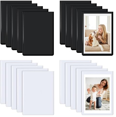 XTUDOU® 20 Pezzi Calamita Portafoto Magnetico, Portafoto Magnetico Frigo da 5,5 * 8,4 cm, Mini Cornici Magnetiche per Foto, per Cornici Magnetiche, Foto E Cartoline per Mini Frigoriferi