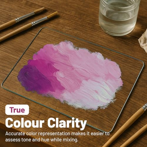 ReliapART Artists’ Easy Clean Clear Glass Art Paint Palette - 350x290mm