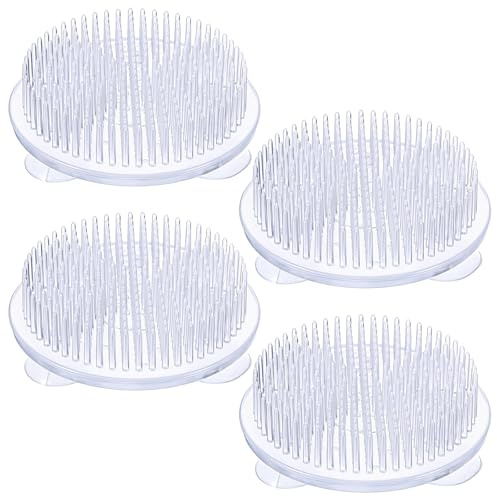 Set di 4 spille in plastica trasparente a forma di rana, strumento Kenzan a forma di rana, per vaso Ikebana, composizione floreale giapponese per decorazione di piante, attività estive (trasparente)