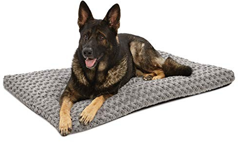MidWest Homes for Pets XL QuietTime Deluxe Gray Ombre Swirl Plush Pet Bed, Machine Washable, Non-Skid Bottom, Soft Crate Mat for 48-inch Crates