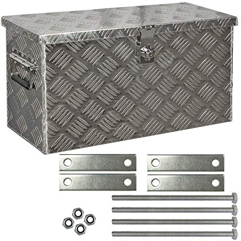 Trucky Truck Box Caisse de Transport Remorque Boîte à Outils Chequer Plaque en Alu y compris matériel de montage D040