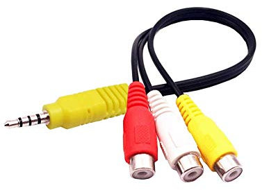 AILTECK Replacement for Sony TV Audio Video AV Adapter Cable, 3 RCA to 3.5mm AV Input Adapter
