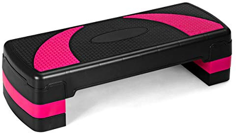 GOPLUS Höjdjusterbar quiltning, step-ben med 3 steg (10/15/20 cm), quiltad bräda för aerobics och fitness-träning, träningsbräda, multifunktionell fitnessapparat, kan belastas upp till 250 kg
