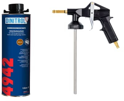 Veteranicar Vaupel Unterbodenschutzpistole HGS 2000 & Dinitrol 4942 Unterbodenschutz braun (1x 1 Liter)