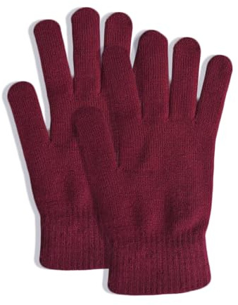 DALEDWN Winter Magic Gloves Unisex Adults Men Women Teen Warm Gloves,Red