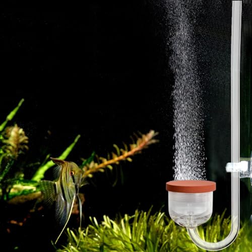 27mm CO2 Diffusor mit Rückschlagventil, Ultraklares Acryl Aquarium Zerstäuber mit integriertem Blasenzähler für Aquarien bis zu 120 cm Längen