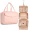 Kulturtasche Damen, Kosmetiktasche mit Haken,Kulturbeutel Damen zum Aufhängen,Aufhängbar,große Kapazität,Faltbare Waschtasche Kosmetiktasche,Reise Kosmetiktasche für Reisen,Schlafzimmer und Bad(Rosa)