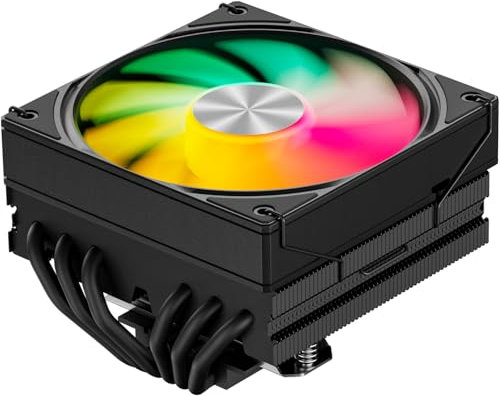 upHere gaming H85KC6 ARGB CPU Air Cooler, 85mm Height Low Profile CPU Cooler 6×Ф6mm Heatpipes, TDP 180W, PWM 120mm CPU Fan for ITX Small PC, Intel LGA 1851/1700/2011/2066(X79/X99), AMD AM5/AM4