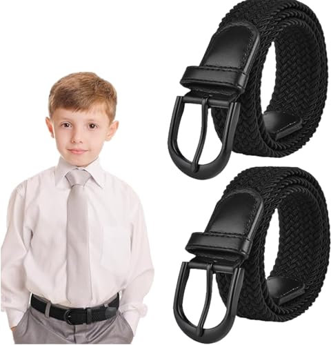 Flintronic Elastischer Gürtel für Kinder - Geflochtener Flechtgürtel für Jungen und Mädchen, Stretch Stoffgürtel für Hosen und Jeans, Vielseitig für Teenager und Junioren