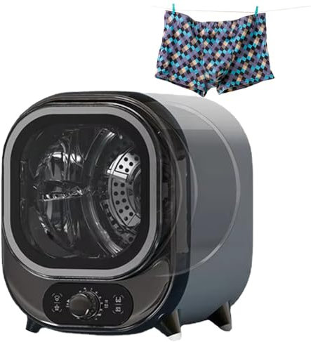 KYZTMHC Secadora De Ropa Pequeña, Mini Secadora Centrifugada, 5 Modos De Secado, Carga De 0,8 Kg, Secadora De Condensador Portátil Pequeña, para Uso Encimera O Montado En La Pared(Blue)