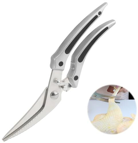 Trinciapollo, Forbici da Cucina, Forbice da Cucina, Forbici da Pollame, Forbici Cucina, Forbici da Cucina Acciaio Inox, Forbici da Cucina Professionali, per Pollame, Pollo, Pesce, Carne, Verdure