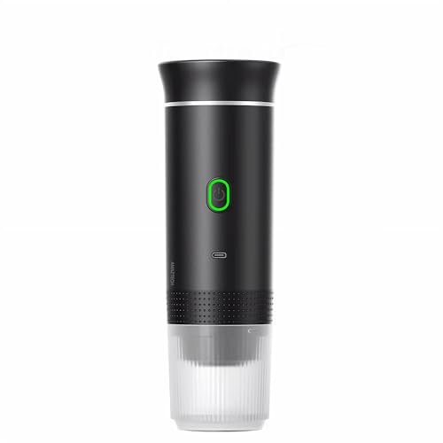 Bärbar 3-i-1 kaffebryggare, kompatibel med Nespresso-kapslar, Dolce Gusto och malet kaffe, espressomaskin för camping, resor och hem - trådlös, kompakt och lätt att använda