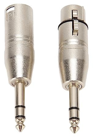 Matybobe 2PCS 1/4 Pouce TRS à L'adaptateur XLR Connecteur Sonore Stéréo équilibré pour les Mélangeurs, les Microphones, les Amplificateurs et Plus Encore