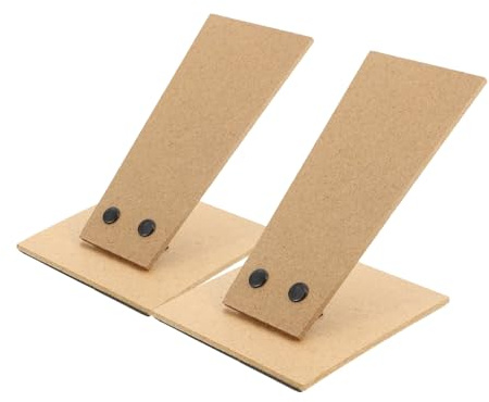 OUNONA Soporte Trasero Adhesivo De 4.92X2.75In Para Caballete De Bricolaje Madera Natural Resistente Estable Y Plegable Ideal Para Marcos De Fotos Y Cuadros 2 Piezas