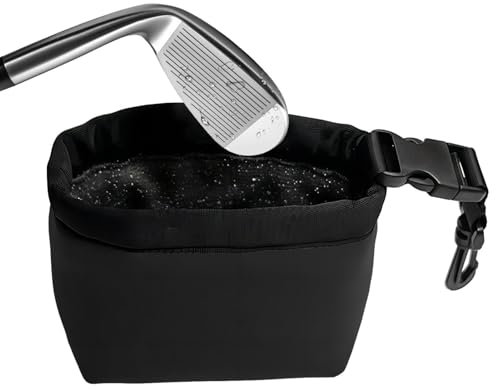Borsa per la pulizia delle mazze da golf, borsa impermeabile per la pulizia di mazze da golf e palline, rimane bagnata all'interno, asciutta all'esterno, facile da attaccare, migliora le prestazioni