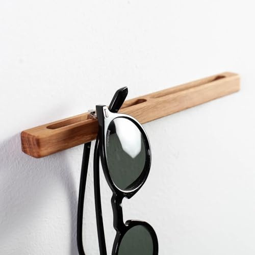 Craman Wandhalterung für Lesebrillen aus Holz – Brillenhalter aus massiver Eiche, minimalistischer Brillen-Organizer für Nachttisch & Büro, Germany