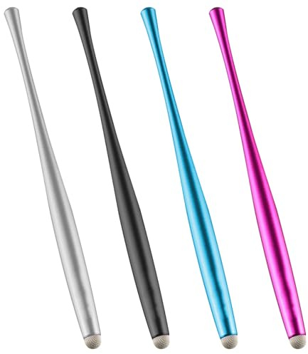 4 Pièces Stylus Pen pour écran Tactile, Stylet Tablette Universel pour Écran Tactile Stylets pour Portables Fibres Précision Extrême pour Tous Les écrans tactiles Tablettes Android LenovoDell