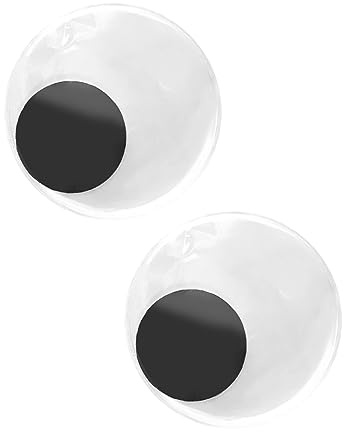 Naroote Ojos Móviles Autoadhesivos, Material de Resina Transparente para Infinitas Actividades Artesanales Divertidas, para Niños (blanco negro #12)
