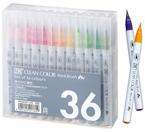 Kuretake Zig Clean Color Real Brush (36 Colors)