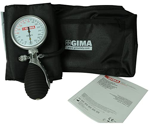 GIMA Sfigmomanometro Aneroide, Boston, Adulti, Bracciale, Nero