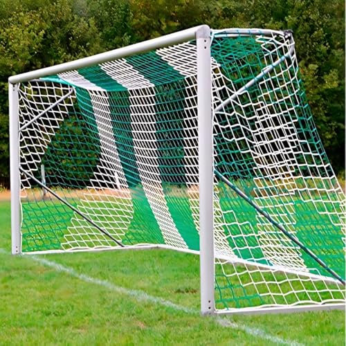 Fußball Jugend Tornetz Fußballtornetz 5,15 m x 2,05 m Tiefe Oben 0,80 m unten 1,50 m Fußballnetz zweifarbig PP 4 mm Farbe Grün/Weiß
