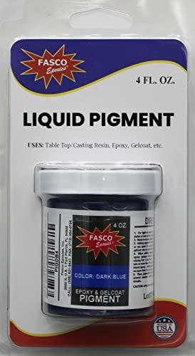 Dark Blue Pigment for Epoxy Resin, Gelcoat, Paint, Latex - 4 oz
