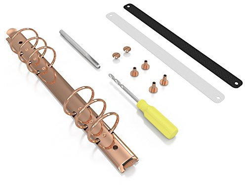 Stationery.Life Ring Binder Mechanism Replacement Kit for Personal Organizers Planners 6 Rings (Rose Gold, A5)