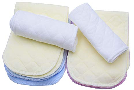 12 Stück Babyeinsatz Windel Stoff Atmungsaktive Baumwolle Baby Windeln Neugeborene Wiederverwendbare Waschbare Einsatzwindel Stoff