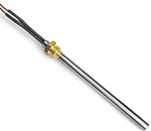 Bougie d'allumage pour poêle à granules - 250 W, 136/146 mm, diamètre 9,9 mm, filetage 3/8, avec cosses - GARANTIE 1 an (Modele actuel)