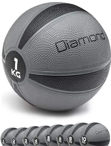 G5 HT SPORT Palle Mediche in Gomma Odorless [Disponibili da 1 Kg a 10 Kg] Palle da Fitness e Fisioterapia Ideali per Potenziamento Muscolare, Resistenza e Velocità (1 Kg)