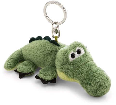 62399 Porte-clés Avec Motif Crocodile, En Peluche, 10 cm, Vert, Fidèle Compagnon, Pour Sac À Dos Ou Autre Sac, Pour Petits Et Grands