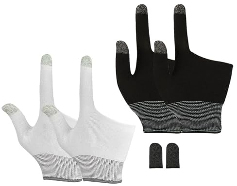 COLLBATH 3 Par Pekskärmshandskar För Fingerhandskar Pekskärmsspel Beröringsvänliga Fingerhandskar Spelfingerhandskar Små Spelfingerhandskar Ärmar Pekskärmshandskar Dam