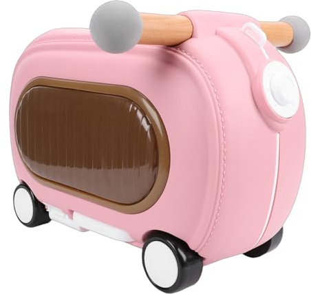 SUNGOOYUE Ride On Bagage, Småbarnsreseväska 20L Barn Småbarnssits Hjulbagage med Lampor Musik för Flygresor (Rosa)