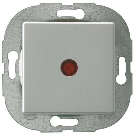 REV Ritter 0500688551 StQuadro Kontroll-Schalter, Silber