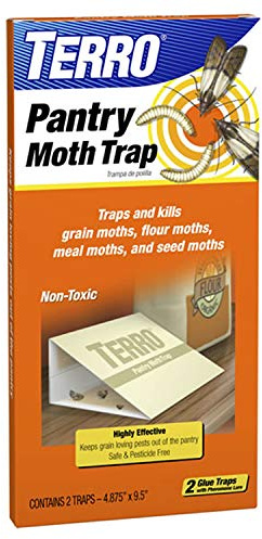 TERRO Pantry Moth Traps - Attracts and Traps Grain, Flour, Meal, and Seed Moths - Great for Kitchens and Pantries - 2 Pack - T2900