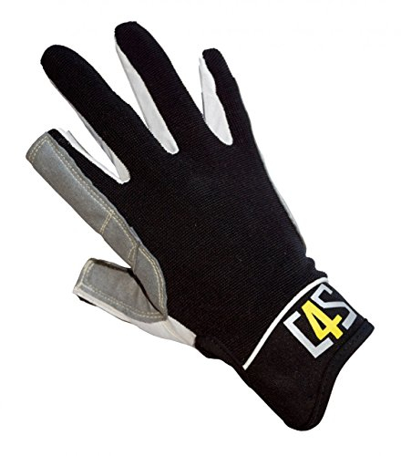 crazy4sailing Damen Herren Segelhandschuhe Offshore - 2 Finger-frei, Farbe:schwarz, Größe:L