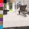 VIMODA Prime Shaggy Teppich Hochflor Langflor Teppiche Modern für Wohnzimmer Schlafzimmer Einfarbig Nougat Hellbraun 80 cm Durchmesser