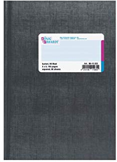 König & Ebhardt 8615222 Geschäftsbuch (Elefantenhaut-Decke, kariert, A5, 148 x 210 mm, 96 Blatt, Einband) hellblau