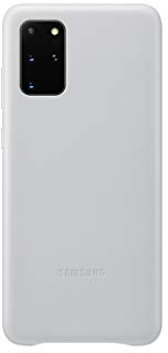 Samsung Leather Smartphone Cover EF-VG985 für Galaxy S20+ | S20+ 5G Handy-Hülle, echtes Leder, Schutz Case, stoßfest, premium, hellgrau