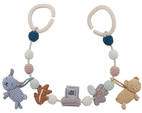 Sebra - Catena per passeggino all'uncinetto - Daydream - Cotone - Multicolore - Lunghezza 53 cm