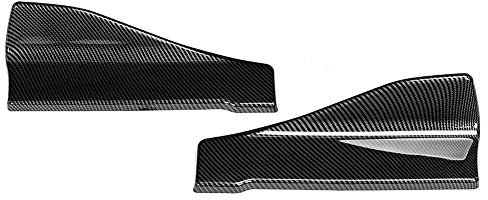 Minigonne laterali in carbonio per auto, Minigonna laterale per auto da 35 cm/Paraurti posteriore Splitter per labbra Grembiuli alettati Fibra di carbonio compatibile con automobili universali