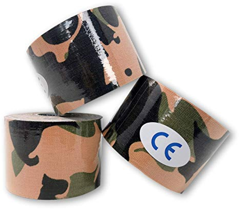 LisaCare Kinesiologie Tapes - Sport Tapes 3er-Set - Tape Sprunggelenk - Taping Band - Tape Physiotherapie - Body tape Camouflage latexfrei 5cm x 5m (3 Rollen grün)