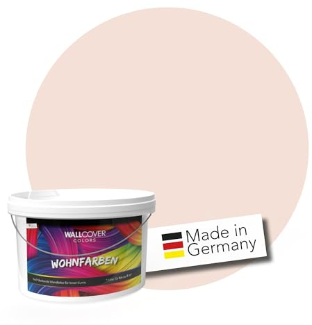 WALLCOVER hochwertige Wandfarbe für Innen | Beige Creme | 2.5L für 20m² | Hochdeckende Innenfarbe Matt (Klasse 1) | Profi Qualität aus Deutschland