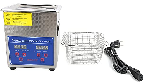Haofy Limpiador ultrasónico Profesional, 6LUltra Sonic Cleaner Bath con Temporizador Digital, Tanque de Limpieza ultrasónico para Limpiar Joyas, Gafas, Relojes, Piezas pequeñas