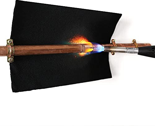 TEXFIRE | Manta ignífuga soldadura con soplete tubos de cobre. Pack 3 unidades 30x20 cm, fontanería, aire acondicionado, instalador.